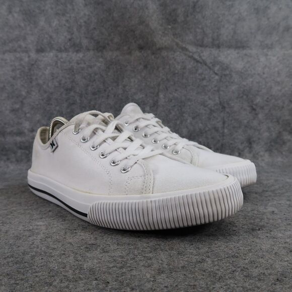 Hurley Shoes - Hurley Shoes Womens 9 Sneakers Casual Canvas Lace Up Ceta Skater Lifestyle White